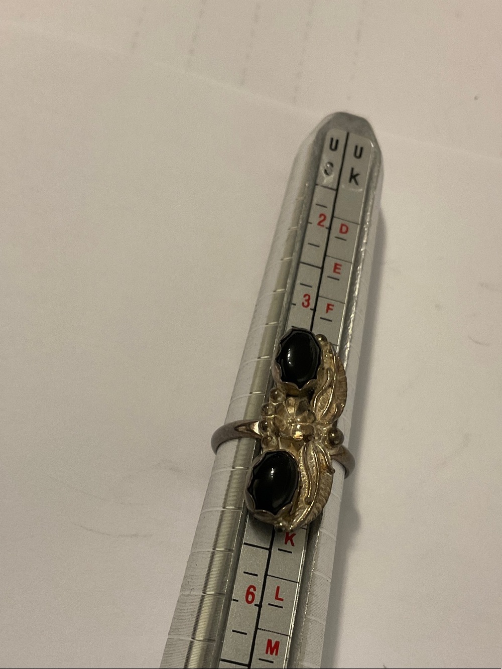 Vintage Navajo onyx ring